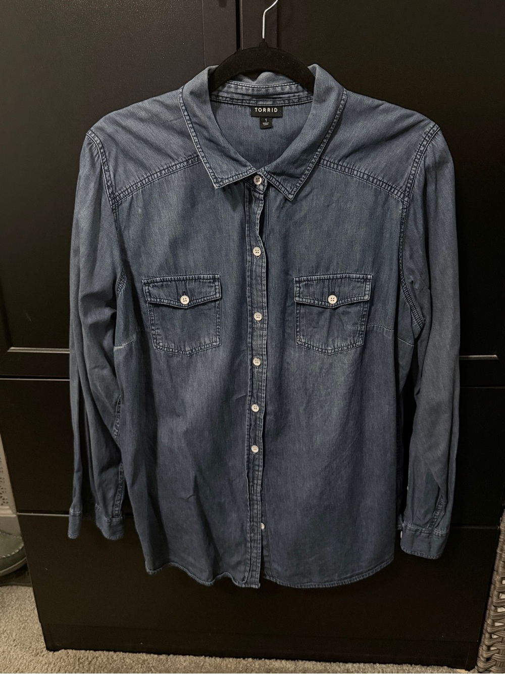 Torrid Blue Denim Button-Down Shirt